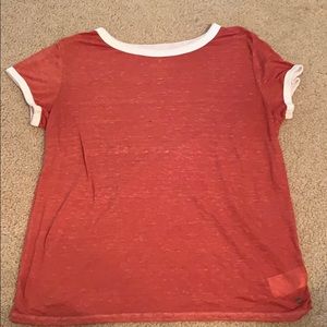High neck, loose t-shirt